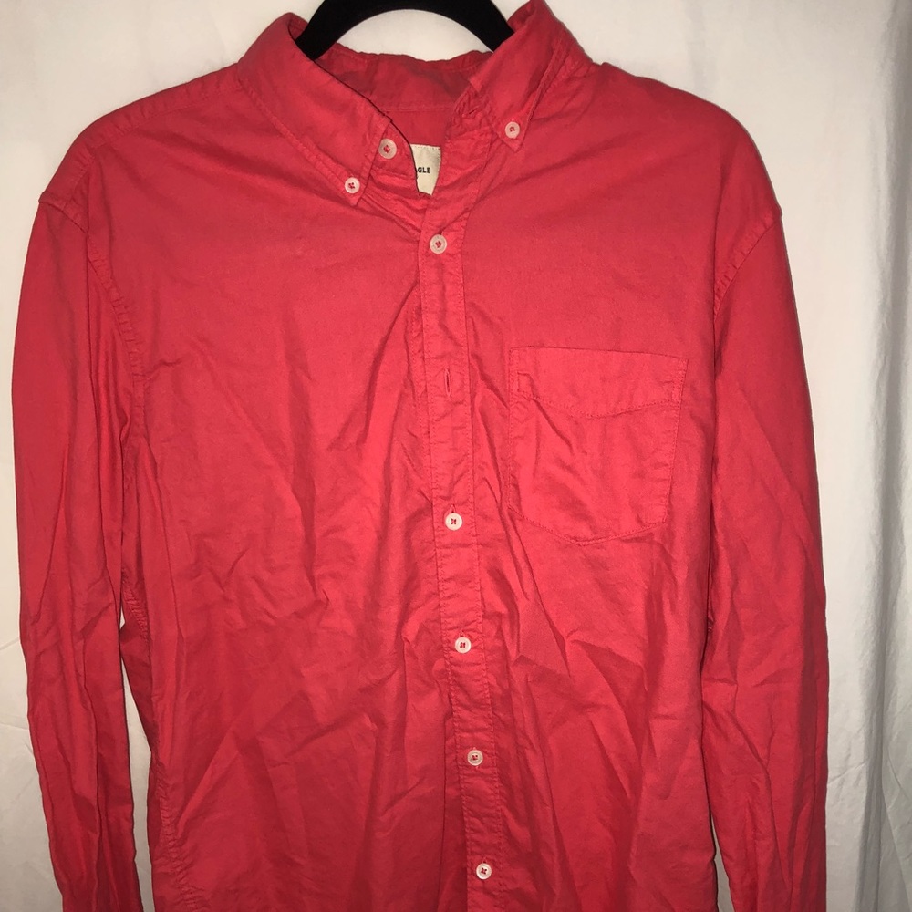 Long sleeve button down shirt.